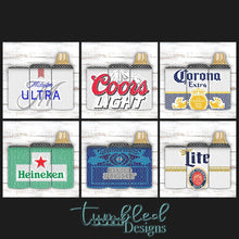 Load image into Gallery viewer, SS16 and Mixed SS Rhinestone Templates Beer Bundle Number 1 4 in 1 Can Coolers
