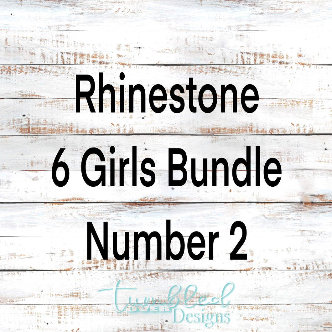 SS16 Rhinestone Template 6 Girls Number 2 Bundle 20 ounce Skinny Straight