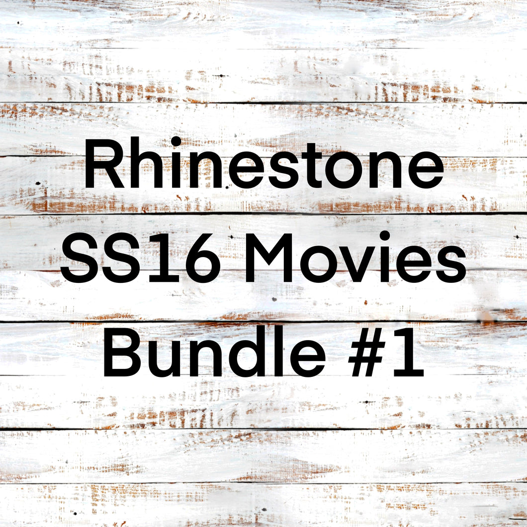 SS16 Rhinestone Template Movies Bundle #1 on 20 ounce Skinny Straight