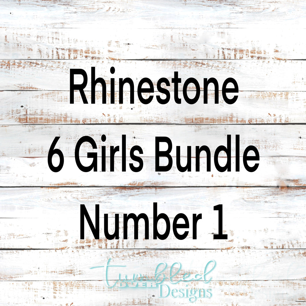 SS16 Rhinestone Template 6 Girls Number 1 Bundle 20 ounce Skinny Straight