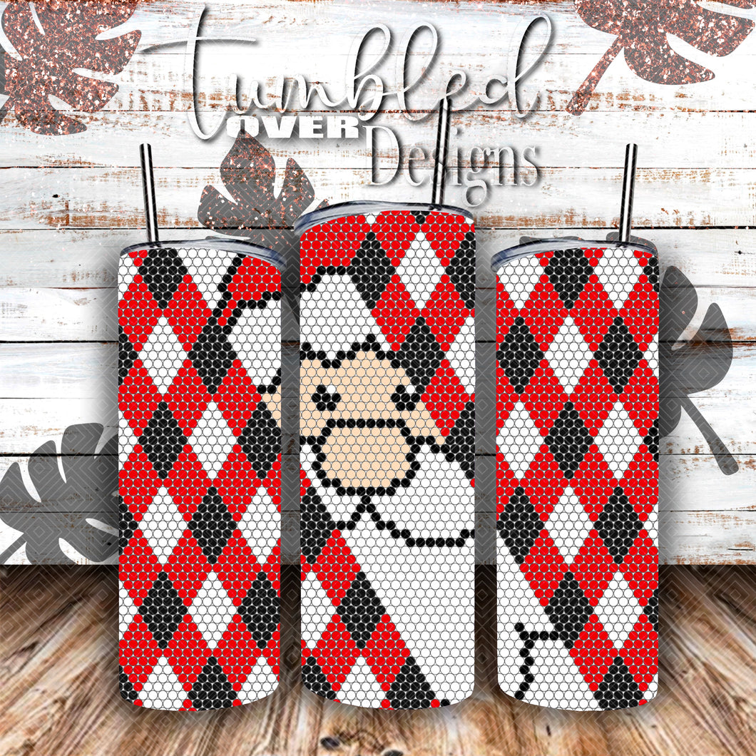 SS16 Rhinestone Santa Plaid Template 20 ounce Skinny Straight