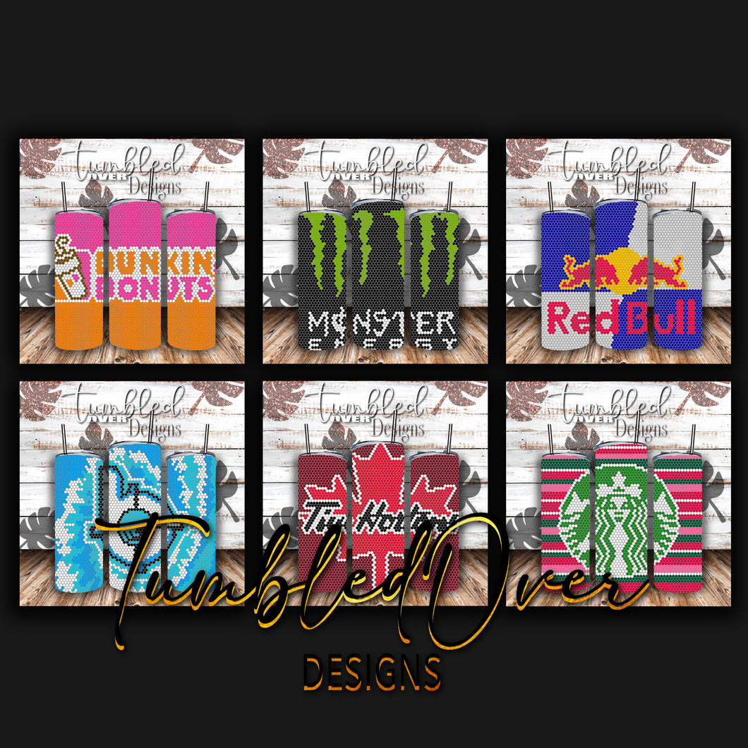 SS16 Rhinestone Template Costa Rica 1 Mini Bundle Drinks on 20 ounce Skinny Straight