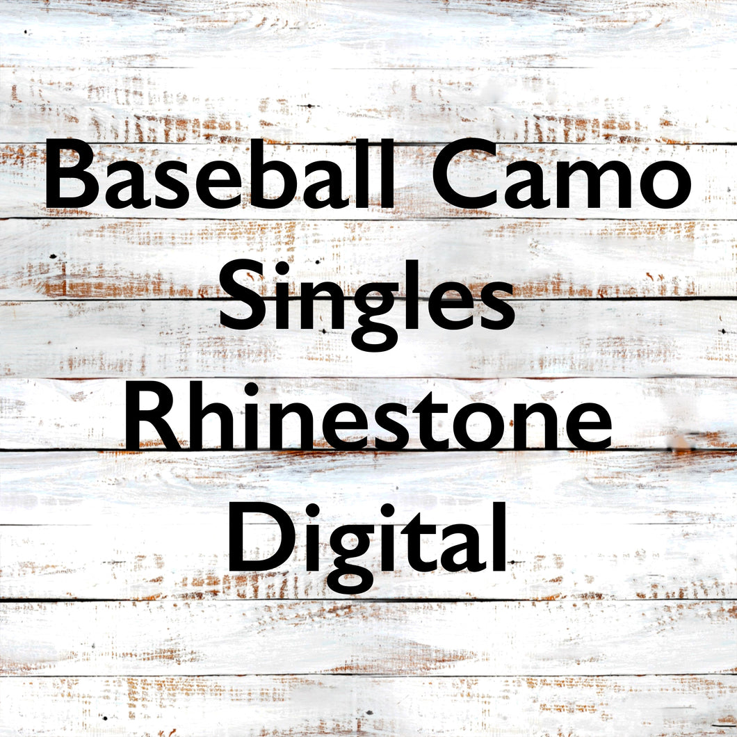 SS16 Rhinestone Template Camo Baseball Singles, 20 ounce Skinny Straight **DIGITALS**