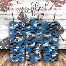 Load image into Gallery viewer, SS16 Rhinestone Template Camouflage Bundle on 20 ounce Skinny Straight
