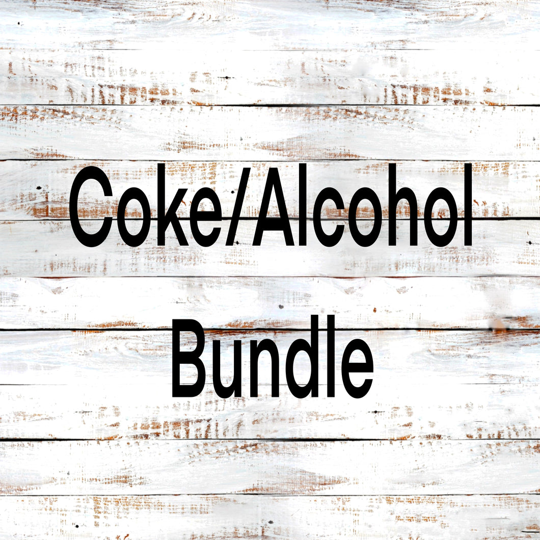 SS16 Rhinestone Template Coke and Alcohol on 20 ounce Skinny Straight