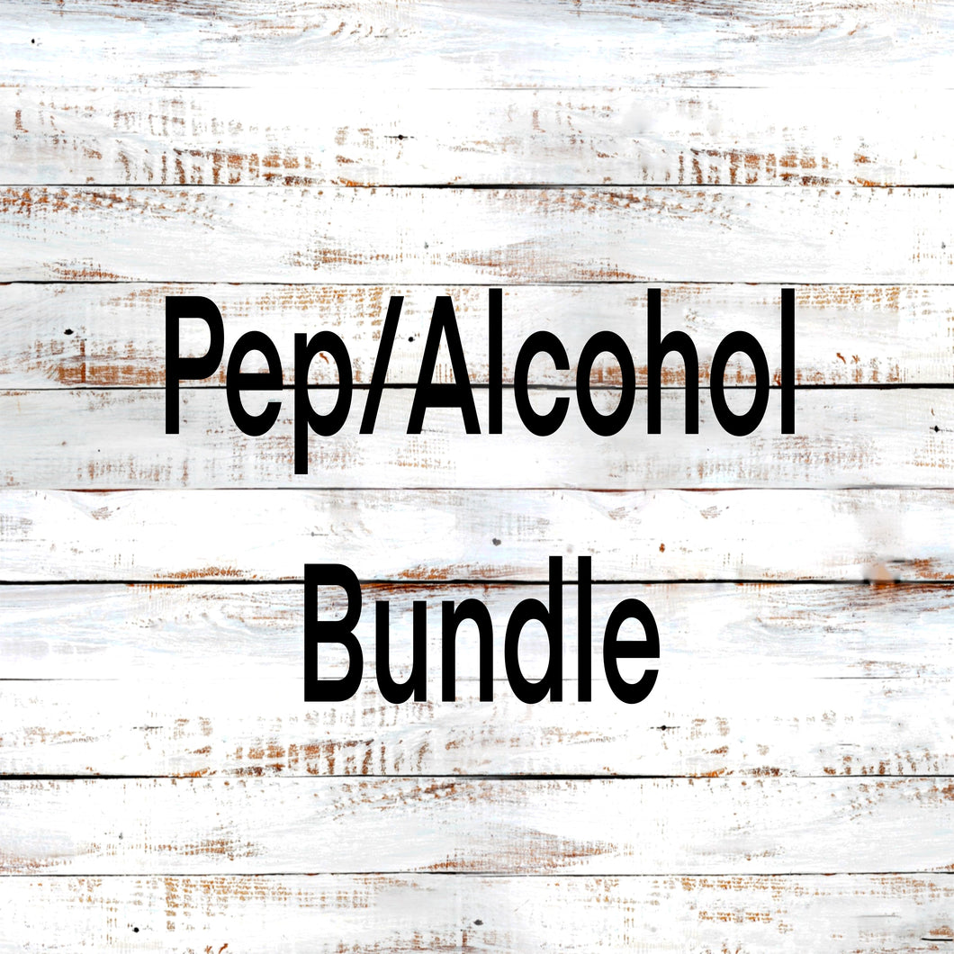 SS16 Rhinestone Template Pep and Alcohol on 20 ounce Skinny Straight