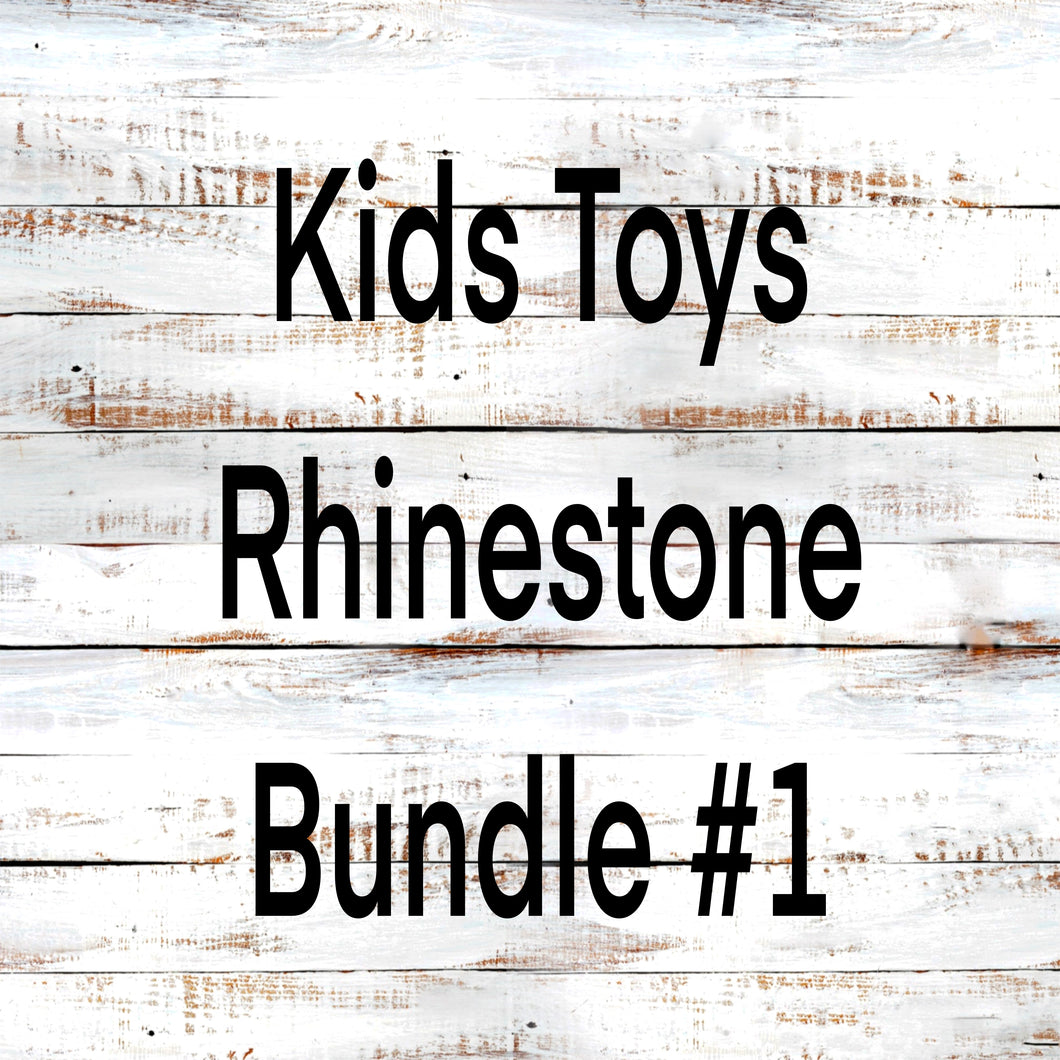 SS16 Rhinestone Template Kids Toys Rhinestone Bundle #1 on 20 ounce Skinny Straight