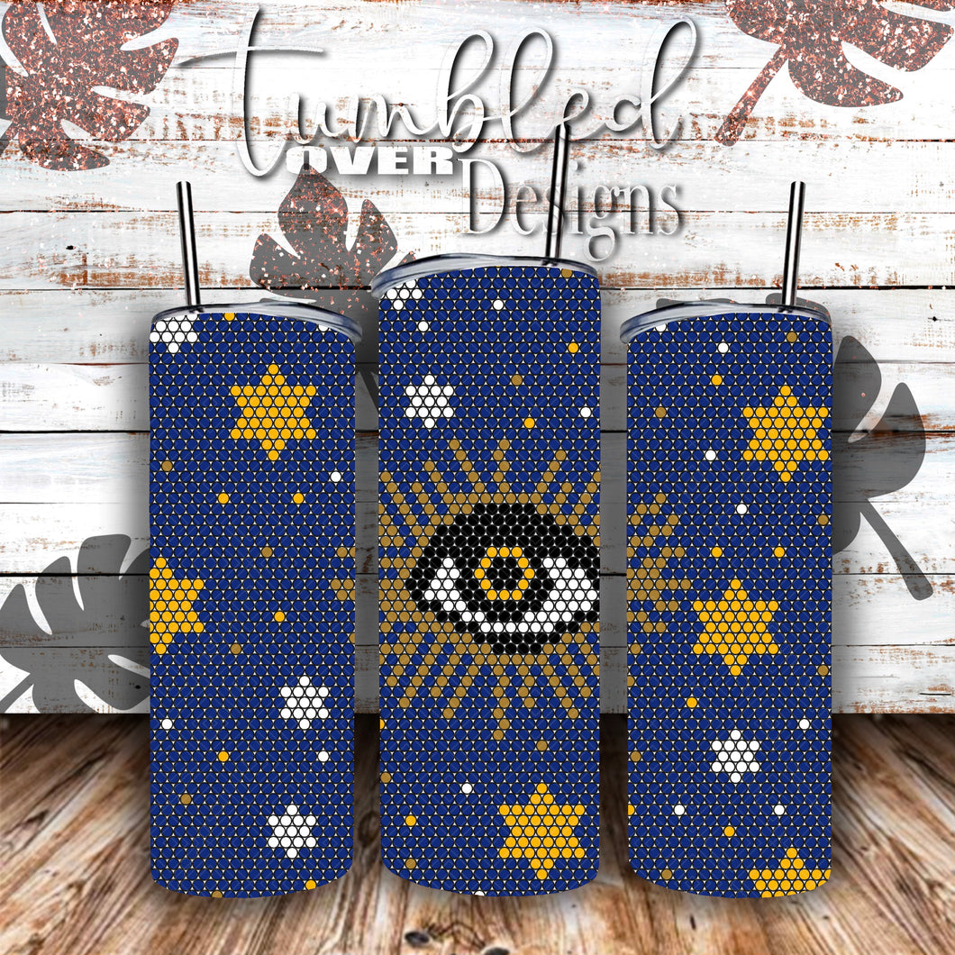 SS16 Evil Eye Rhinestone Template 20 ounce Skinny Straight