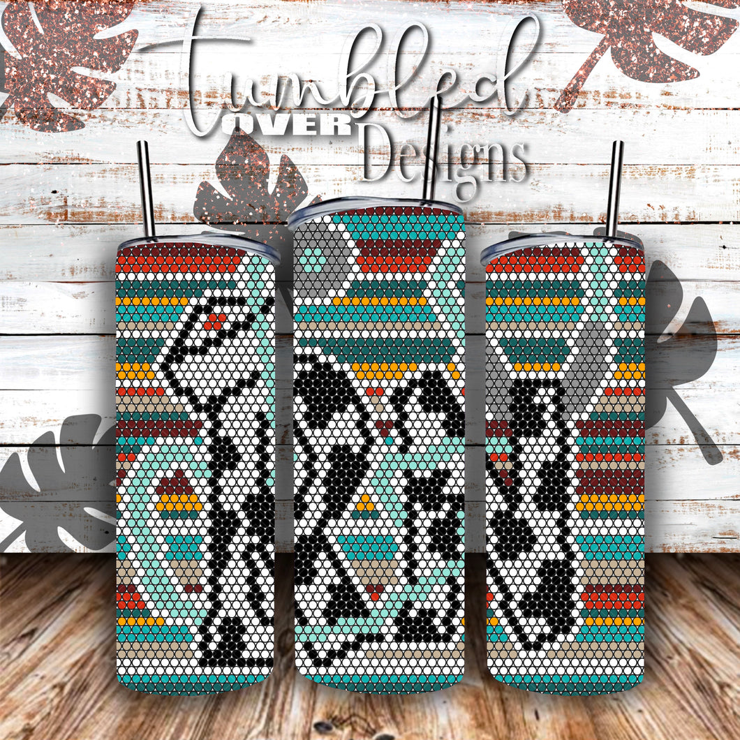 SS16 RN Serape Rhinestone Template 20 ounce Skinny Straight