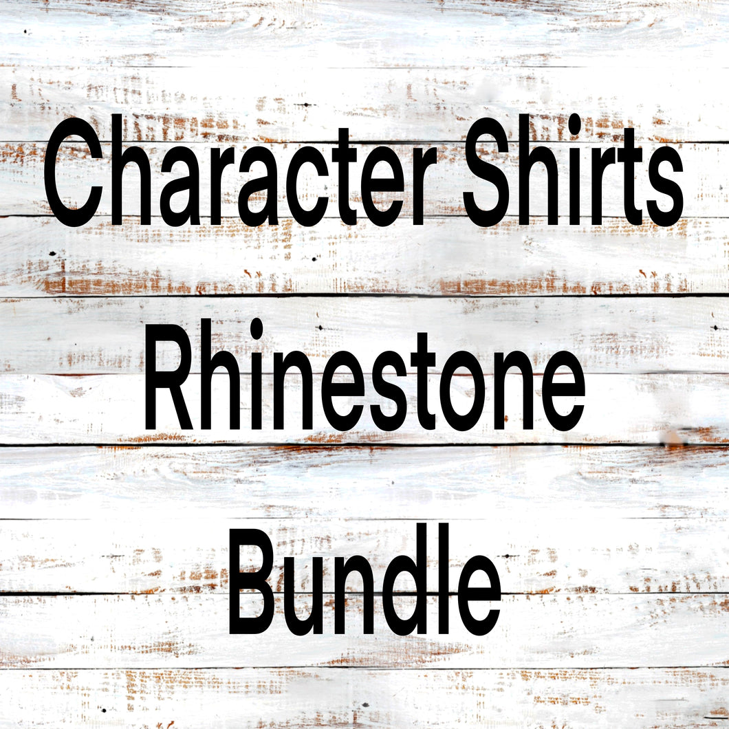 SS16 Rhinestone Character Shirts Rhinestone Bundle #1 on 20 ounce Skinny Straight