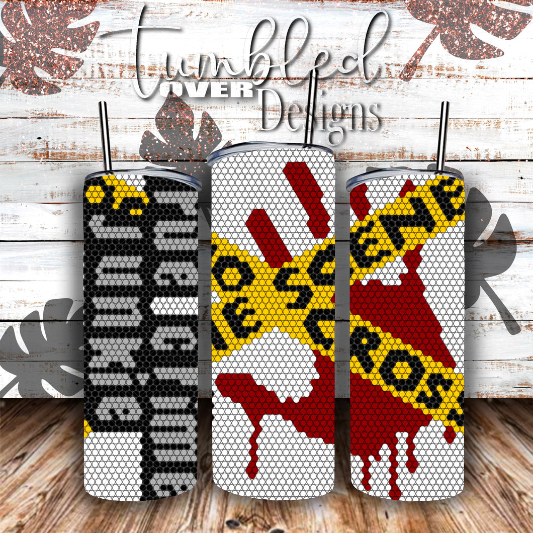 SS16 True Crime Junkie Rhinestone Template 20 ounce Skinny Straight