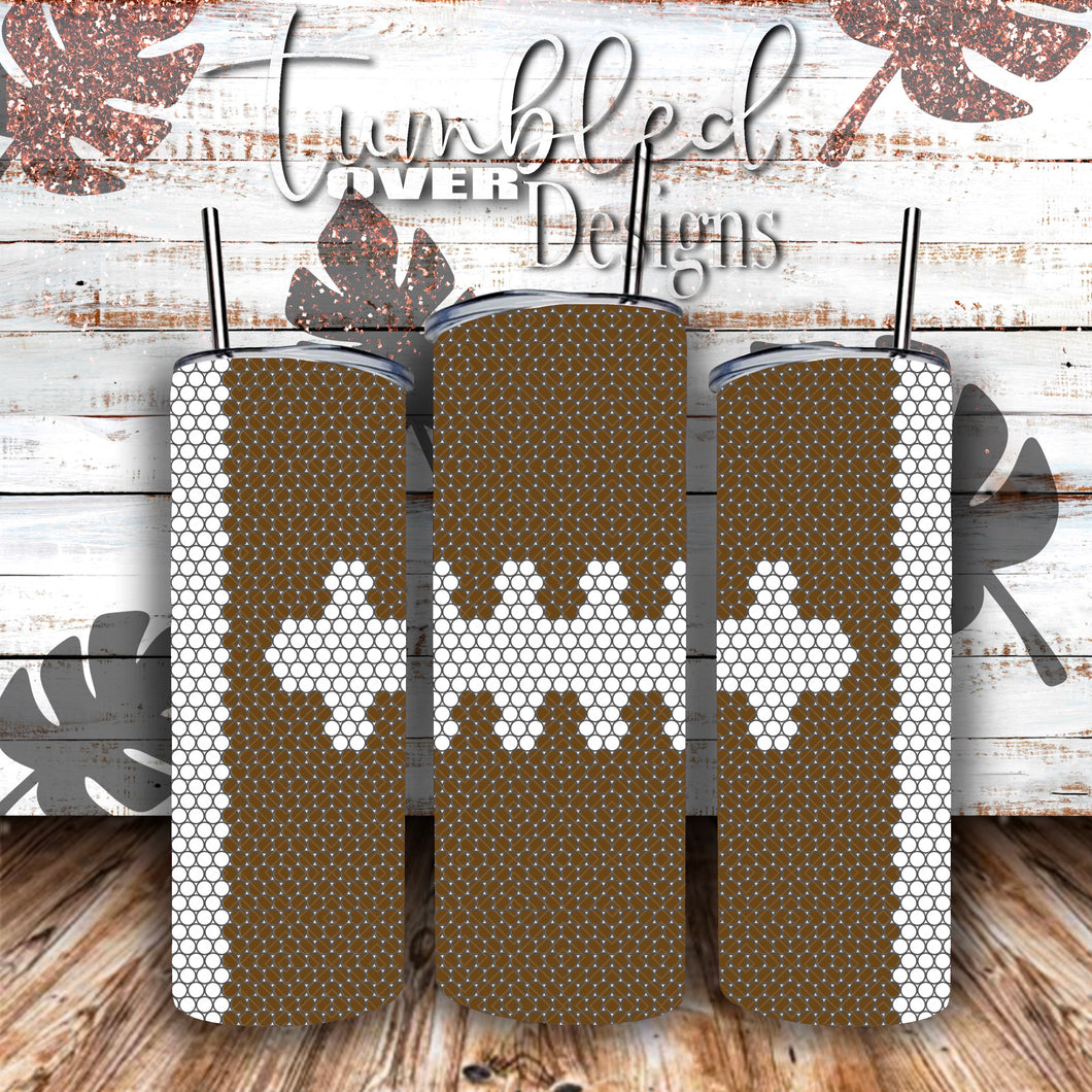 SS16 Rhinestone Template Football Bundle of 6, 20 ounce Skinny Straight **DIGITALS**