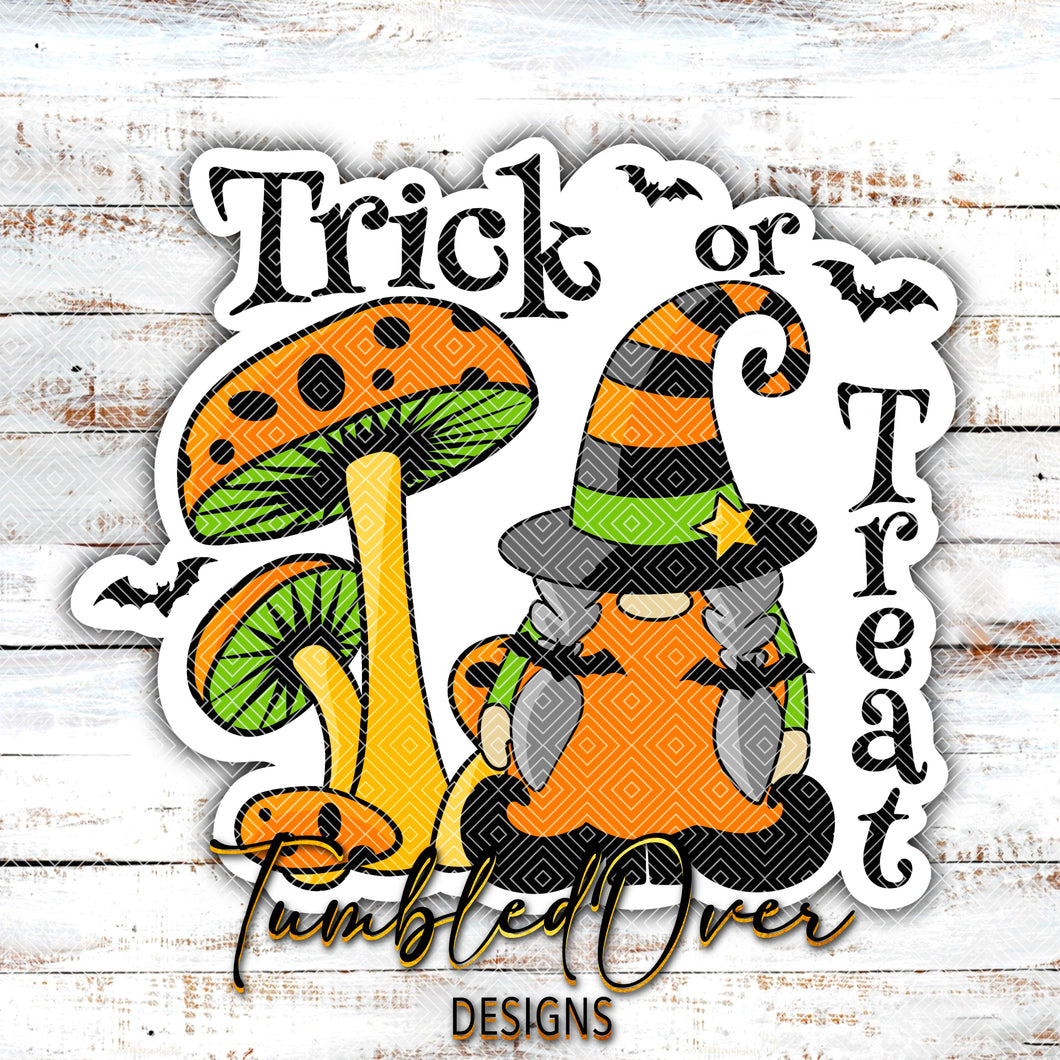 Witch Gnome with Mushrooms Sticker PNG