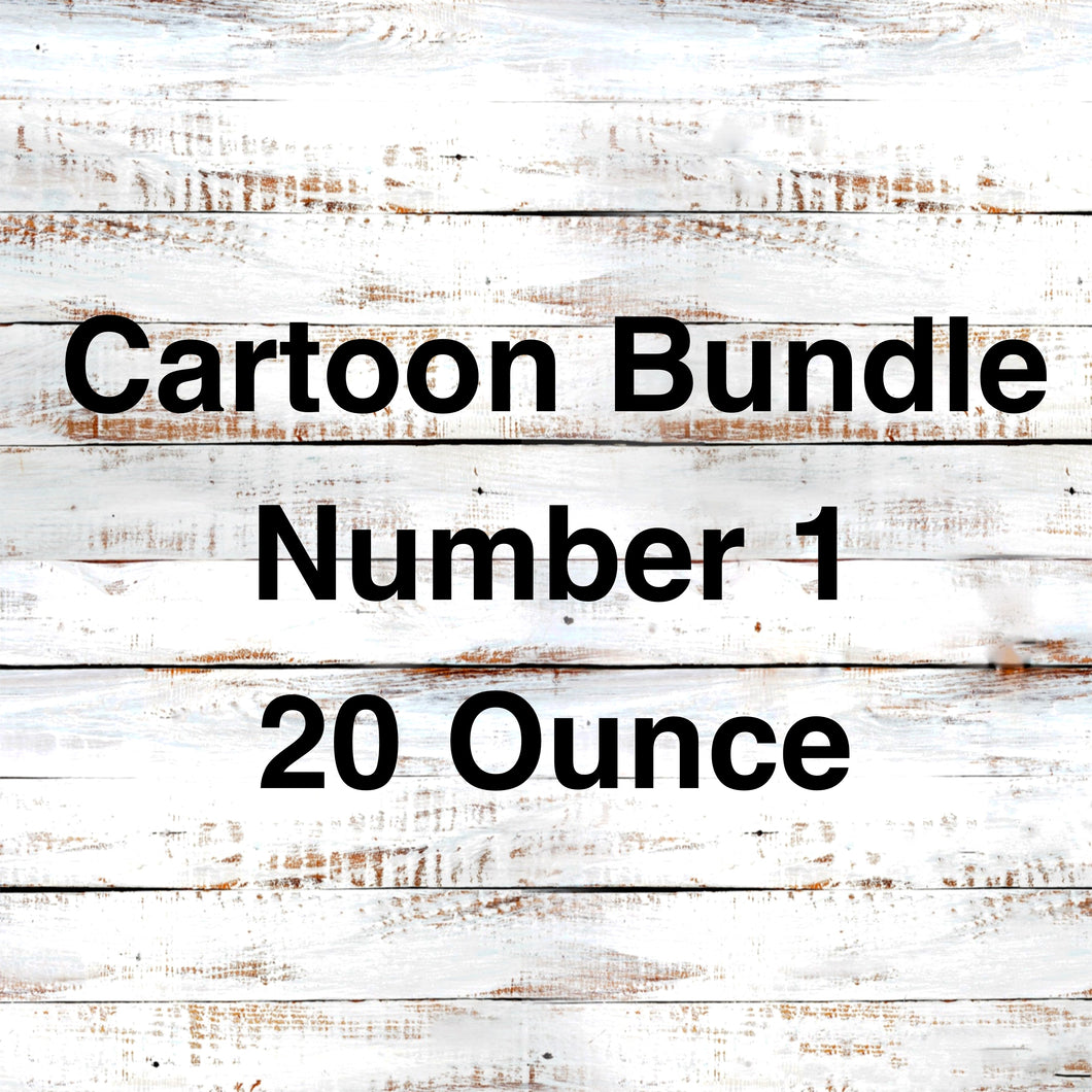 SS16 Rhinestone Template Cartoon Bundle 1 on 20 ounce Skinny Straight