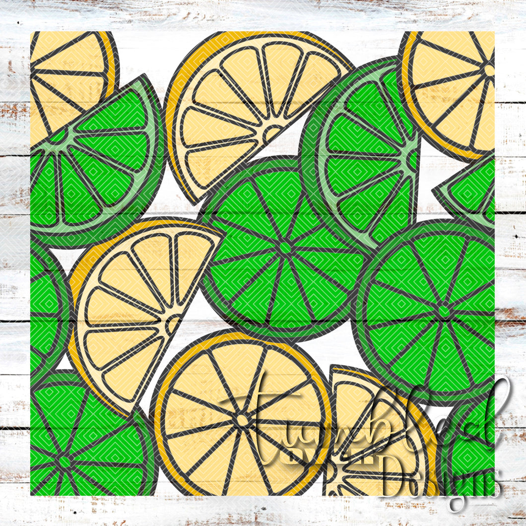 Colored Seamless Lemon Lime Png Wrap