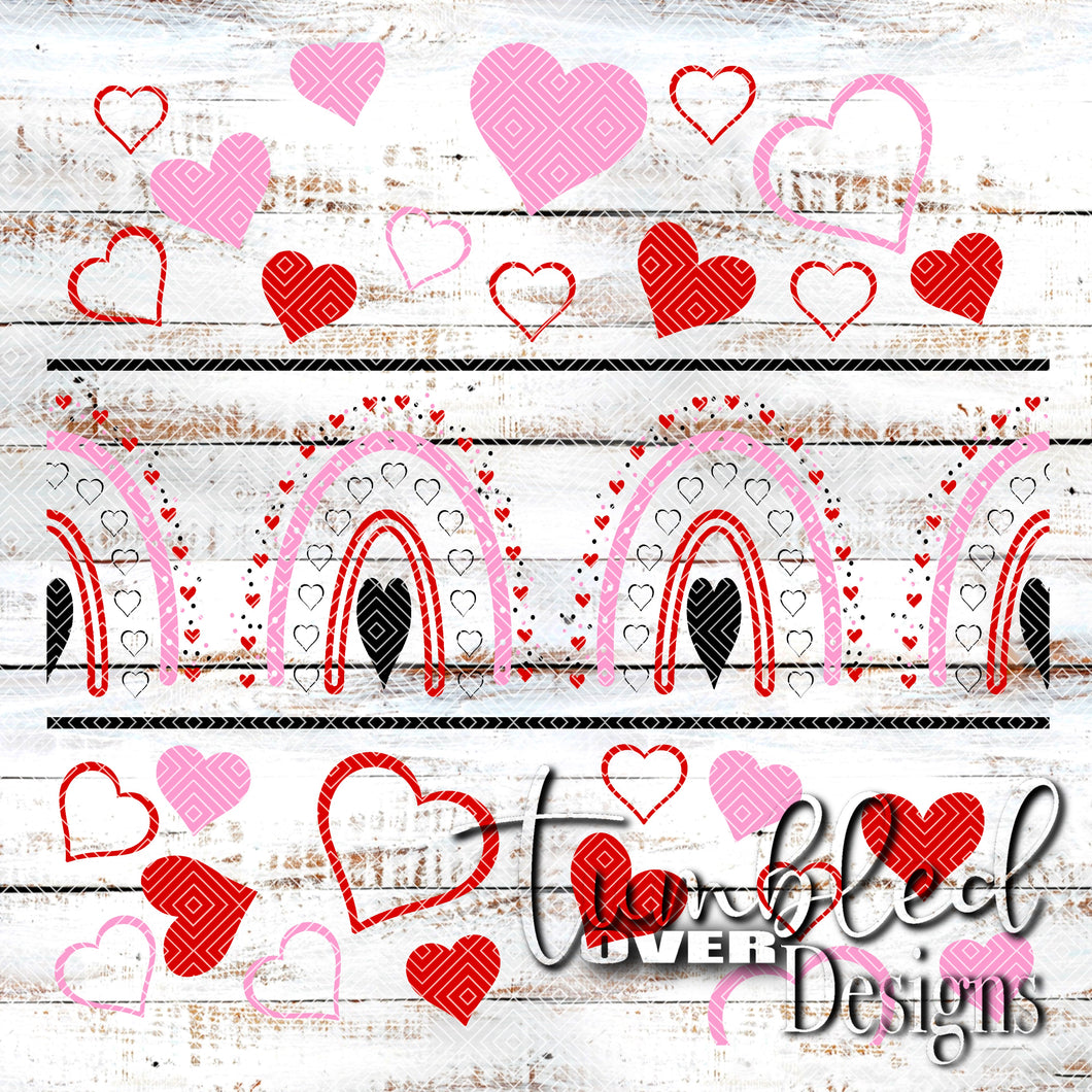 Colored Rainbow Valentines Png Wrap
