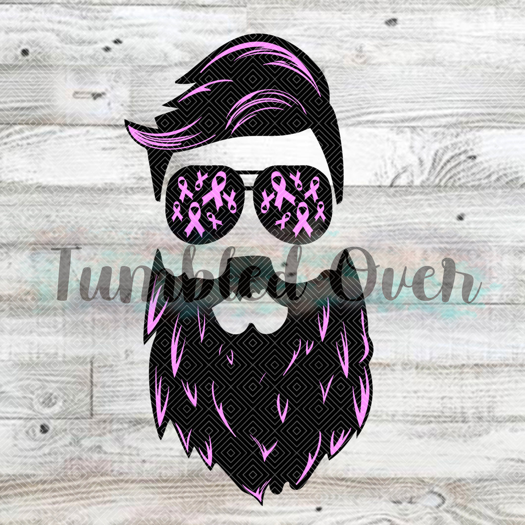 Breast Cancer Man Beard PNG