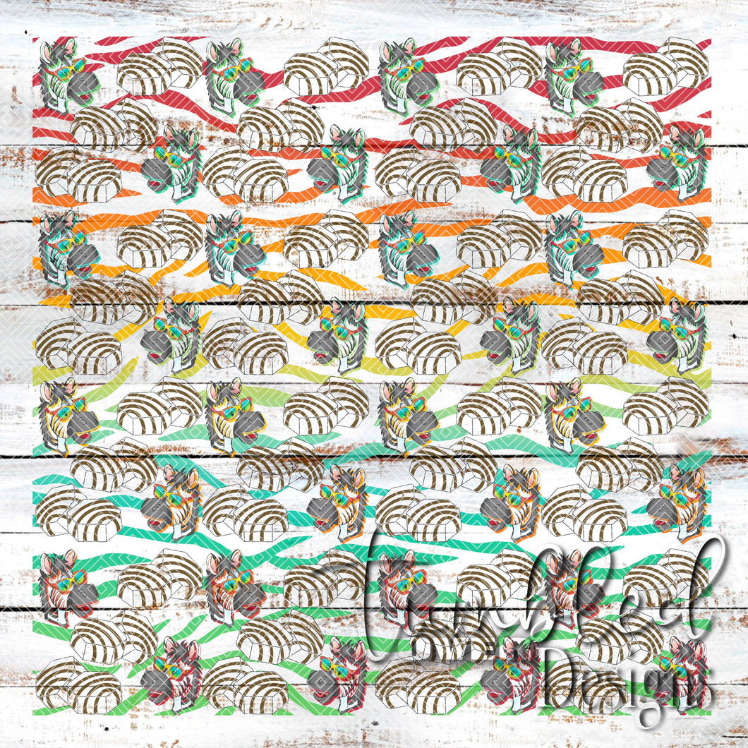 Colored Seamless Zebra Cakes 2 Png Wrap