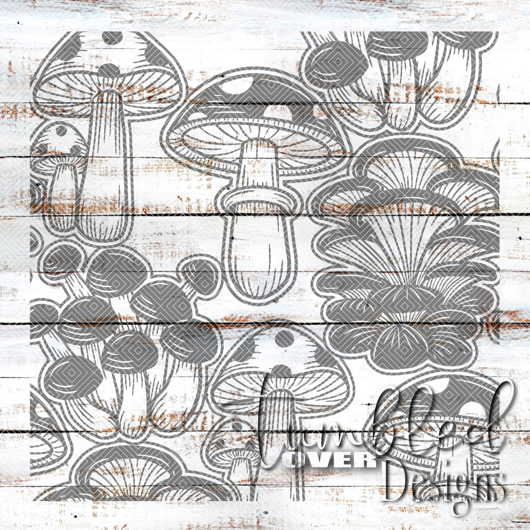 Seamless Mushrooms Png Wrap