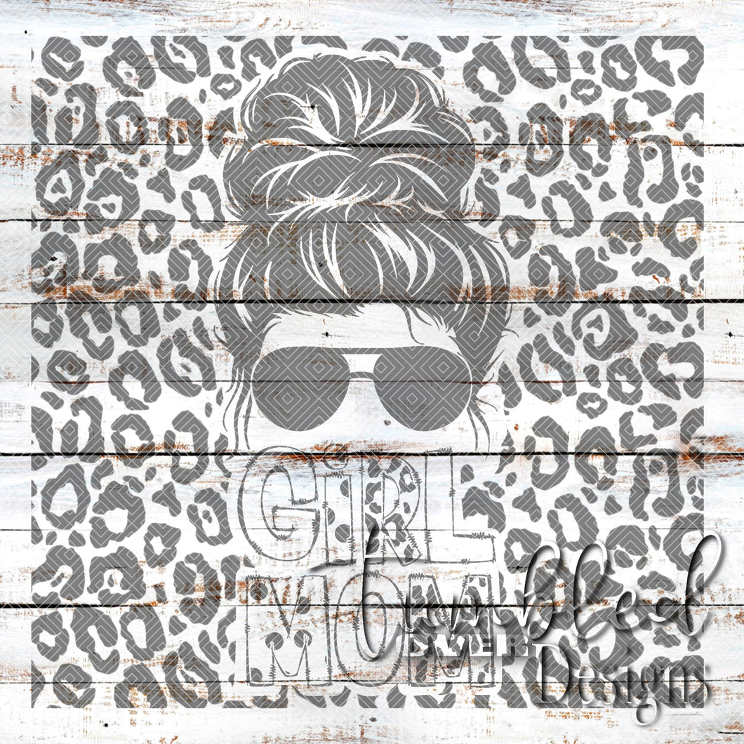 Seamless Messy Bun Girl Mom Png Wrap