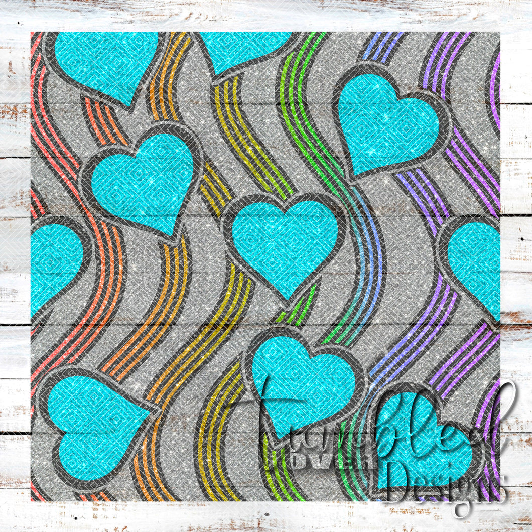 Colored Seamless Rainbow Hearts 2 Png Wrap