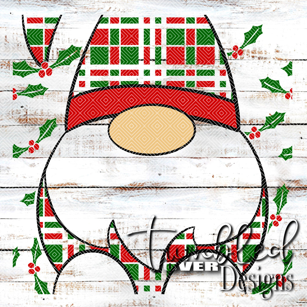 Colored Poinsettia Gnome Png Wrap