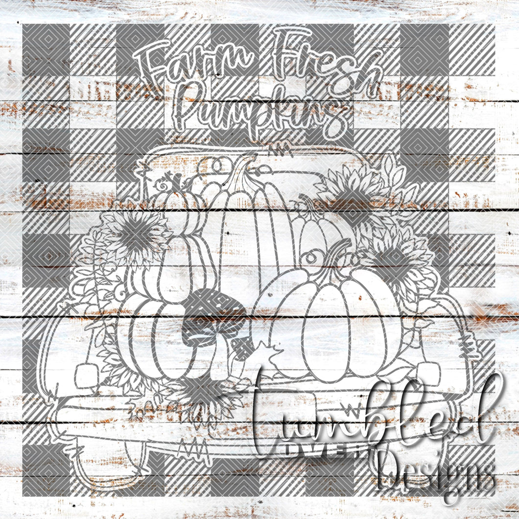 Seamless Fall Pumpkin Truck Png Wrap