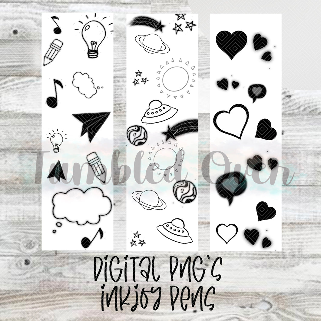 Doodle Overlays Digital Pen Wraps