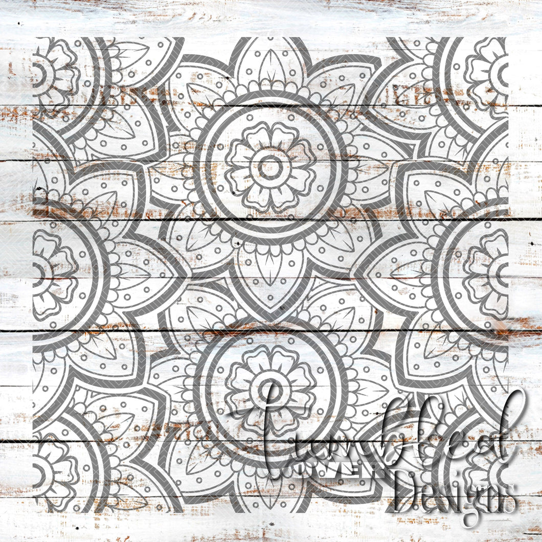 Seamless Flower Mandala Png Wrap