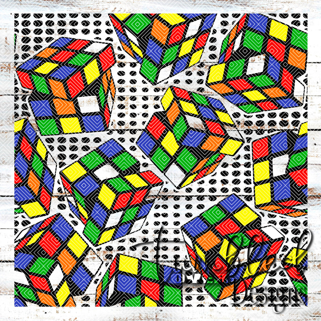 Colored Rubik’s Cube Png Wrap
