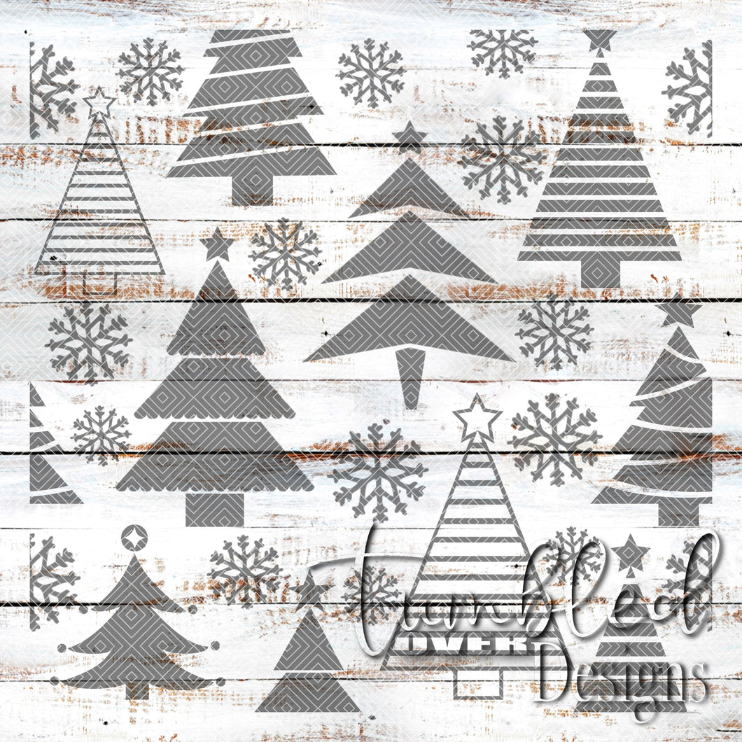 Seamless Christmas Trees Png Wrap