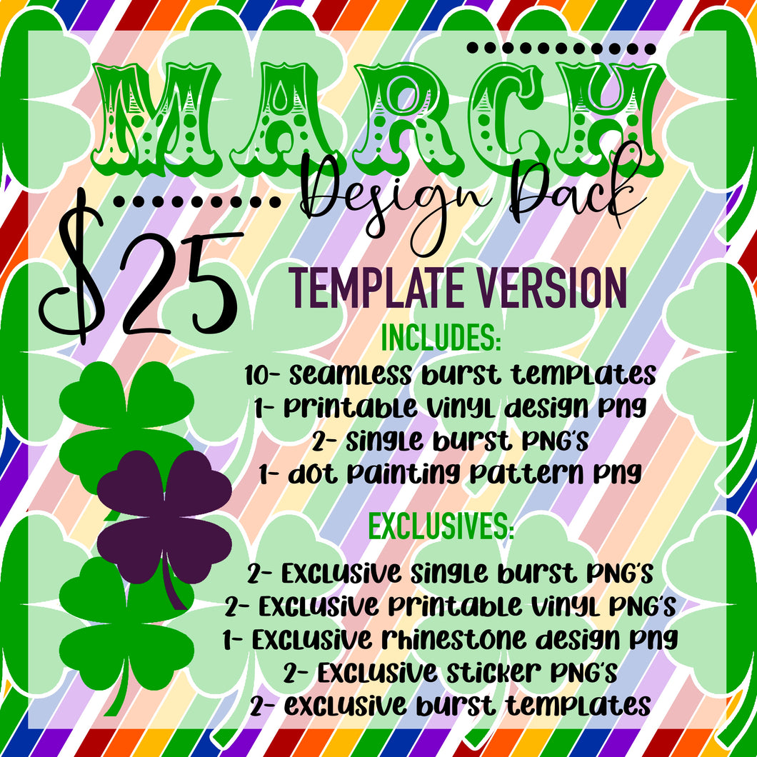 March Design Pack Template and Colored Wrap Version