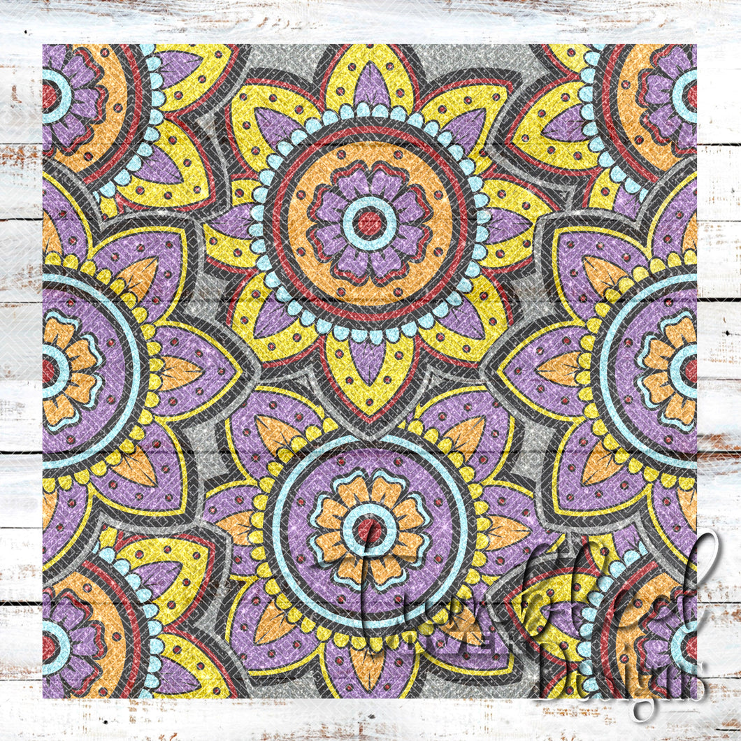 Colored Seamless Flower Mandala Png Wrap