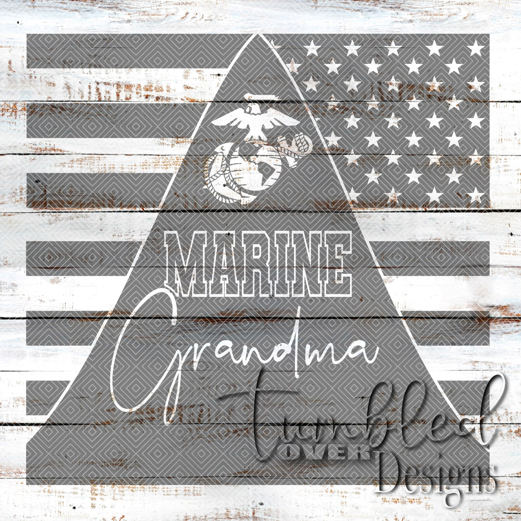 Seamless Marine Grandma Png Wrap