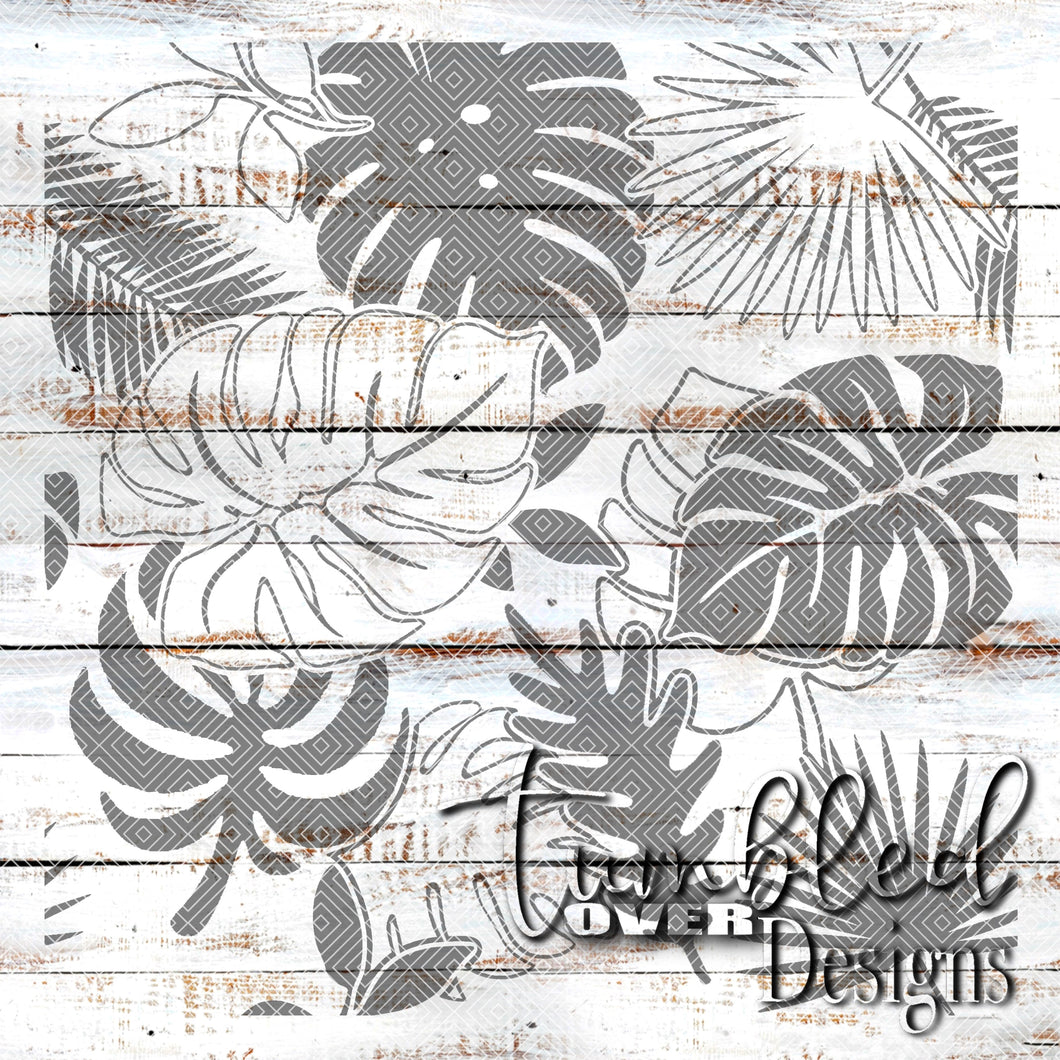 Seamless Tropical Leaves Png Wrap