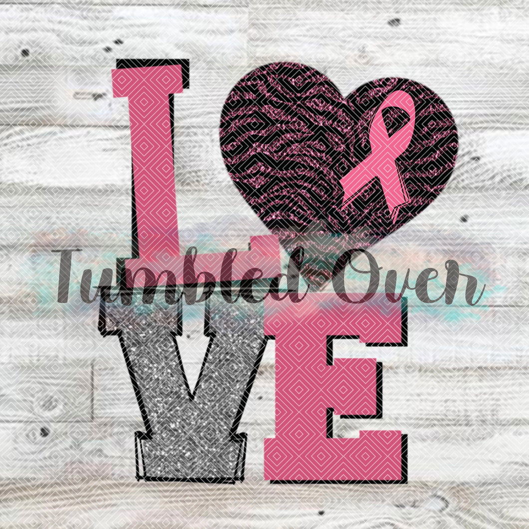 Breast Cancer LOVE single PNG