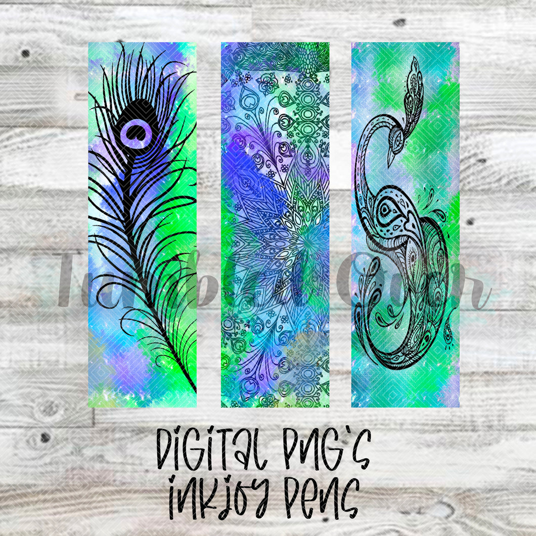 Peacock Digital Pen Wraps