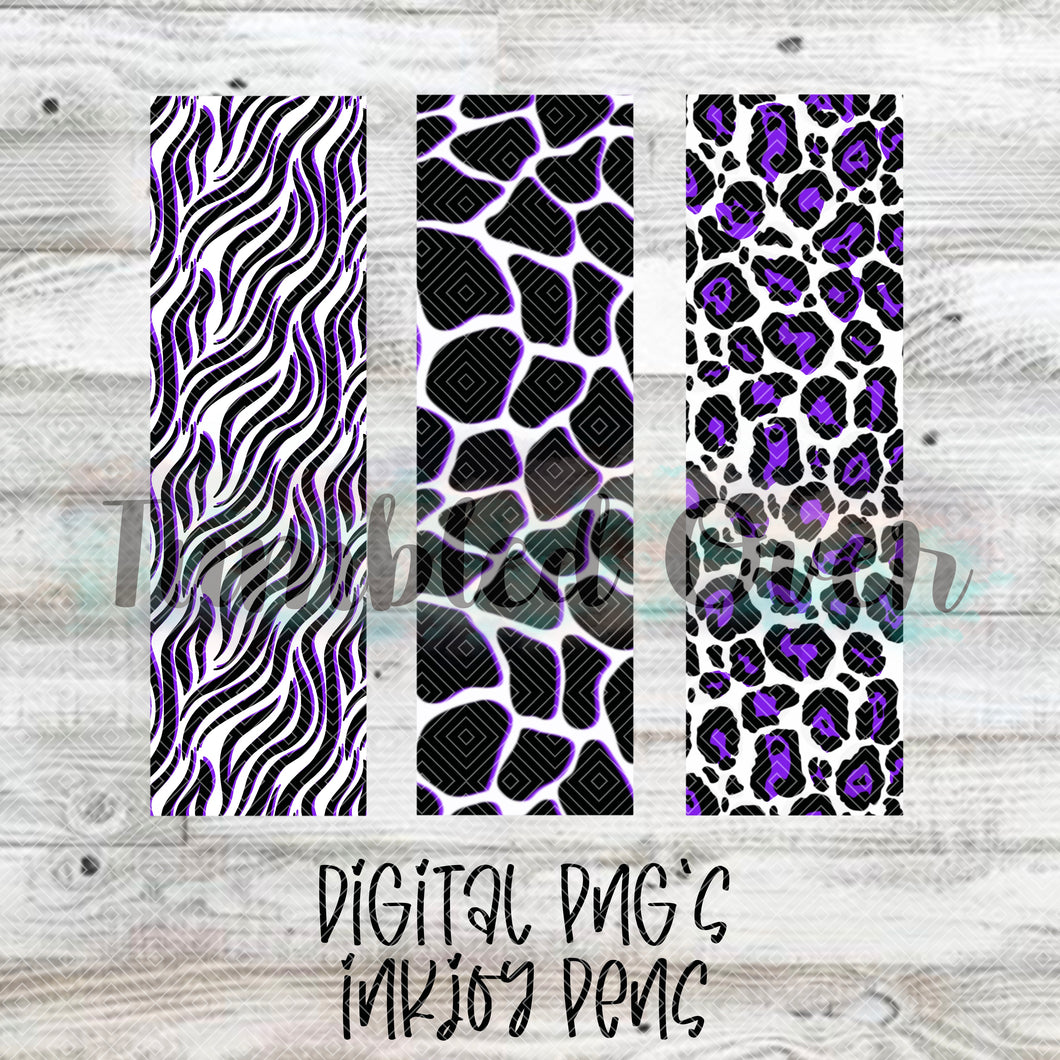 Purple Animal Print Digital Pen Wraps