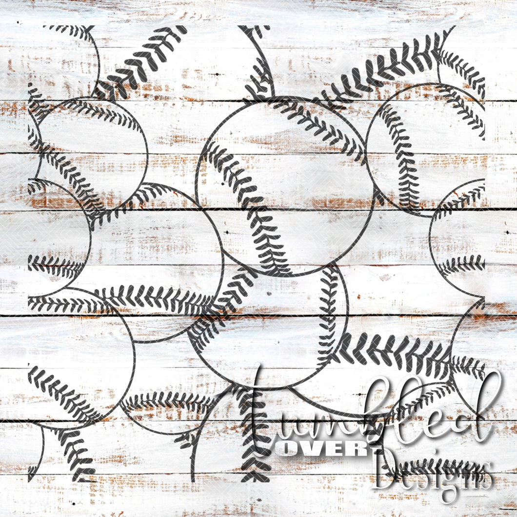 Seamless Baseball/Softball Png Wrap