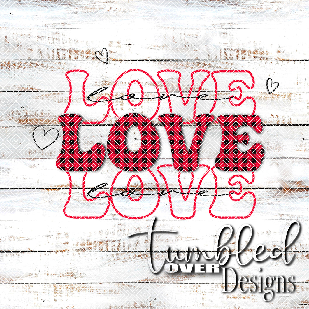 Buffalo Plaid Love single PNG