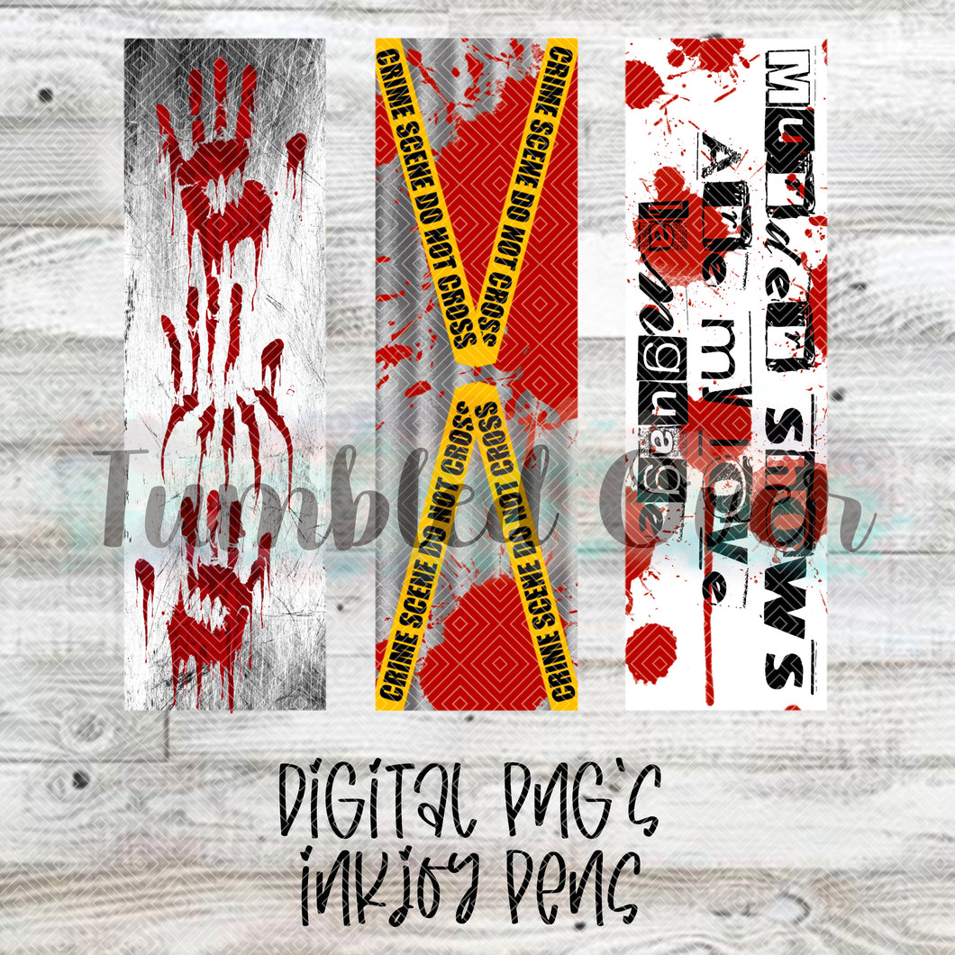 Horror Crime Scene Digital Pen Wraps