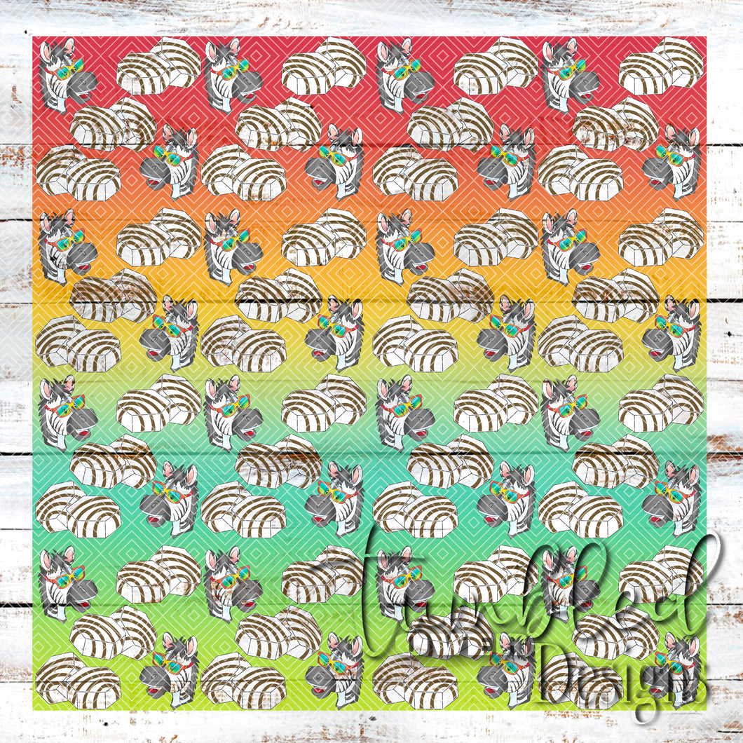 Colored Seamless Zebra Cakes Png Wrap