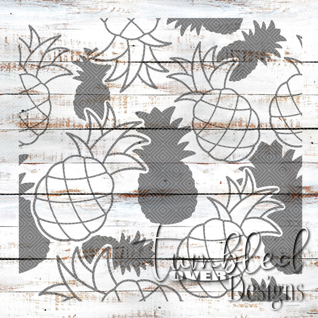 Seamless Pineapples Png Wrap