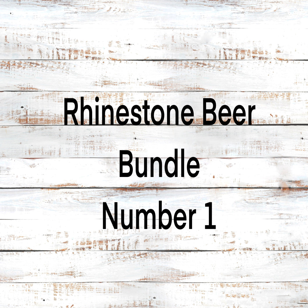 SS16 and Mixed SS Rhinestone Templates Beer Bundle Number 1 4 in 1 Can Coolers