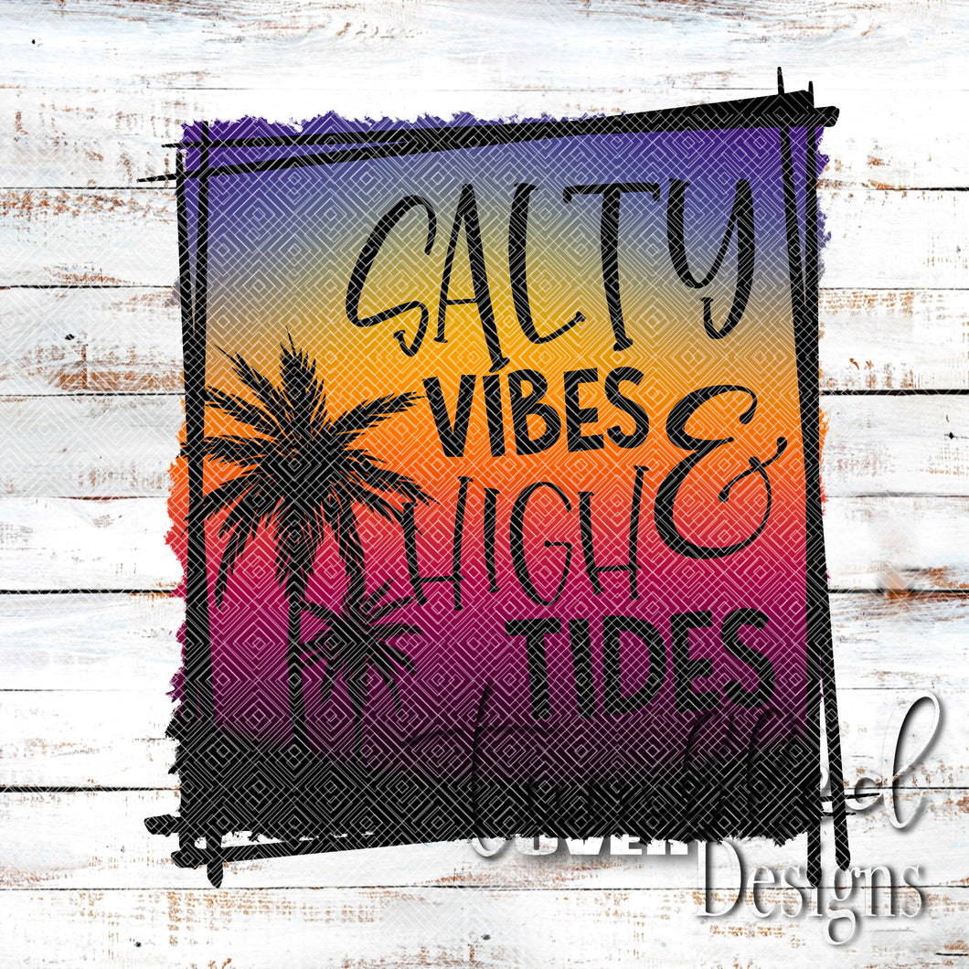 Sunset Salty Vibes High Tides single PNG