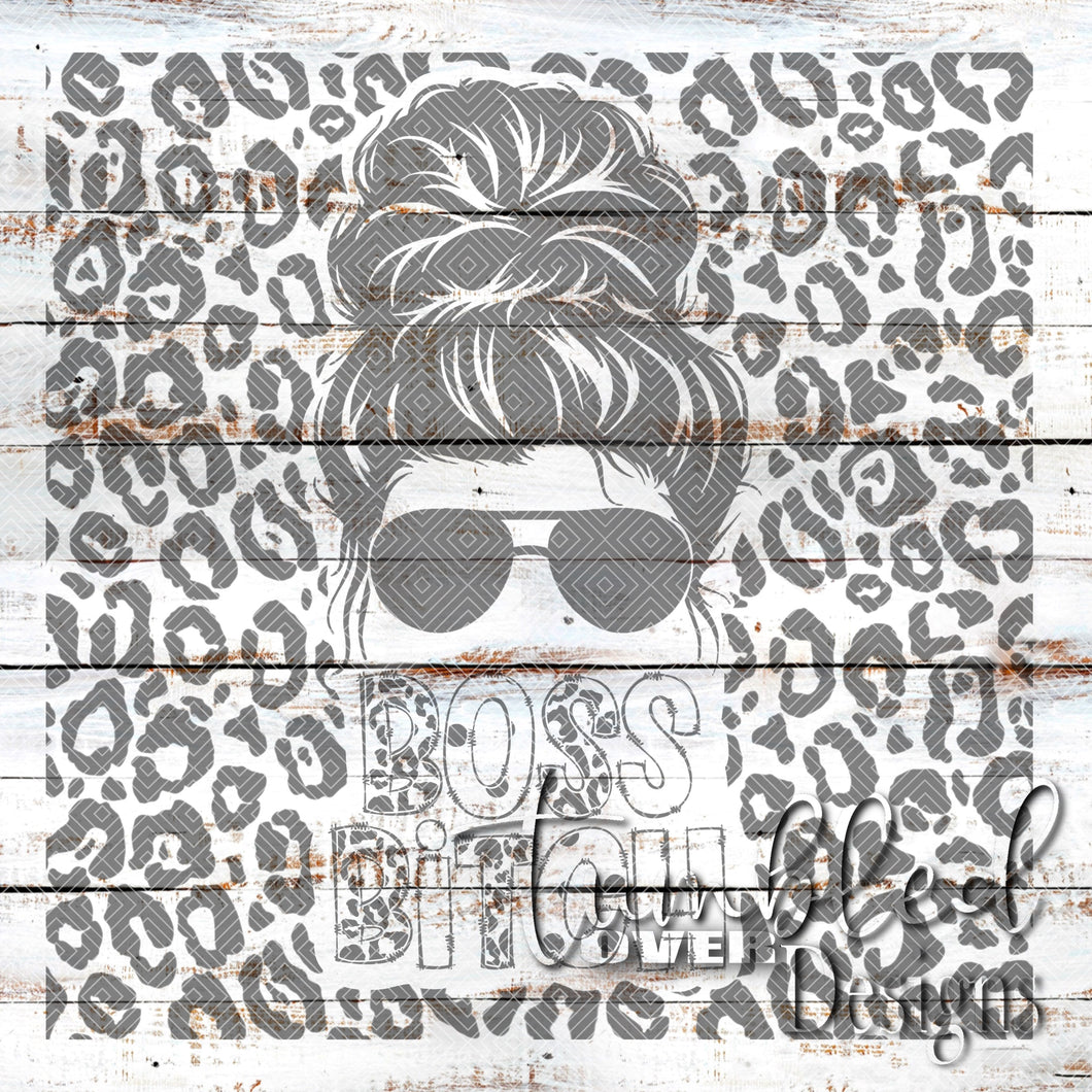 Seamless Messy Bun Boss Bitch Png Wrap