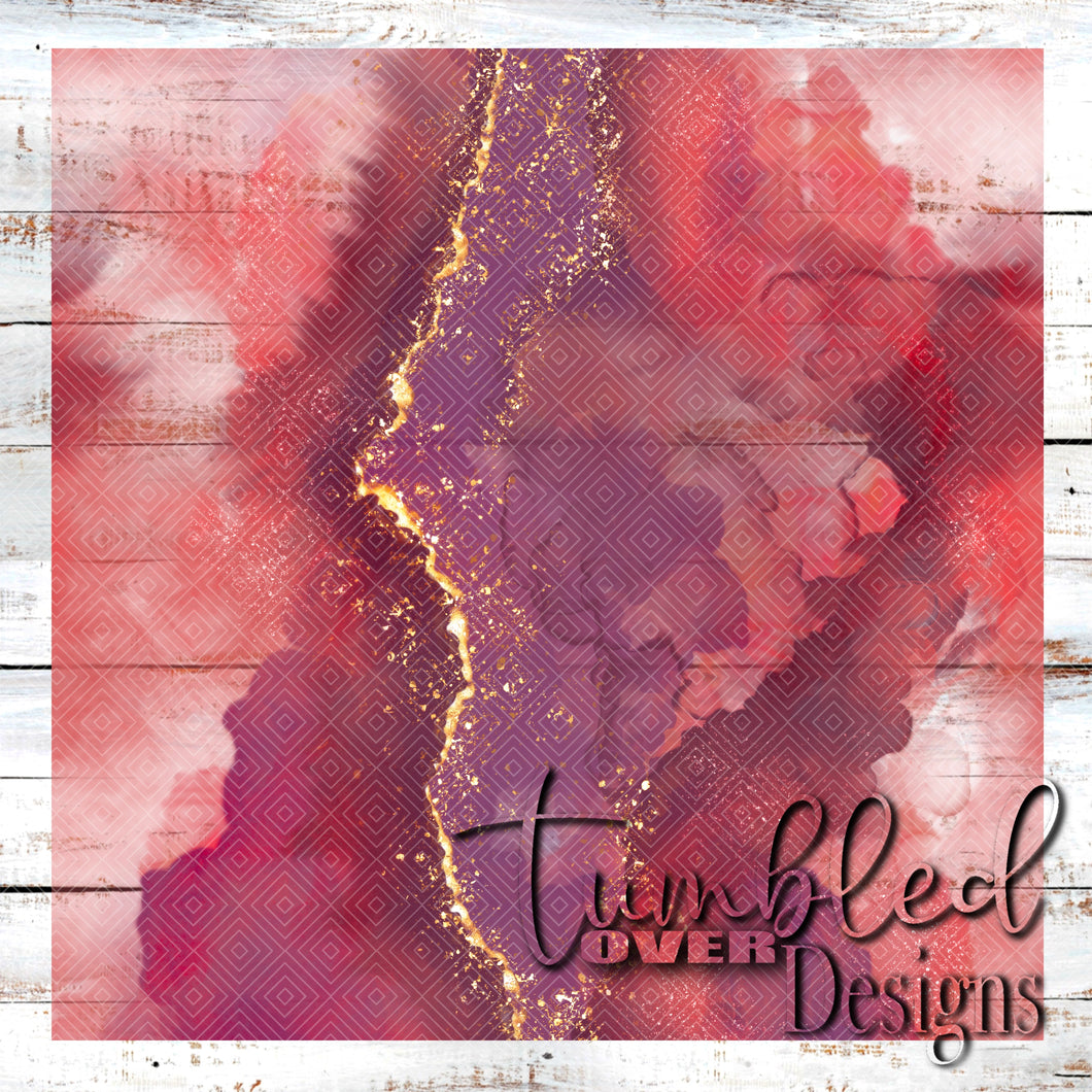 Colored Alcohol Ink Gold Leaf Pinks and Purples Png Wrap