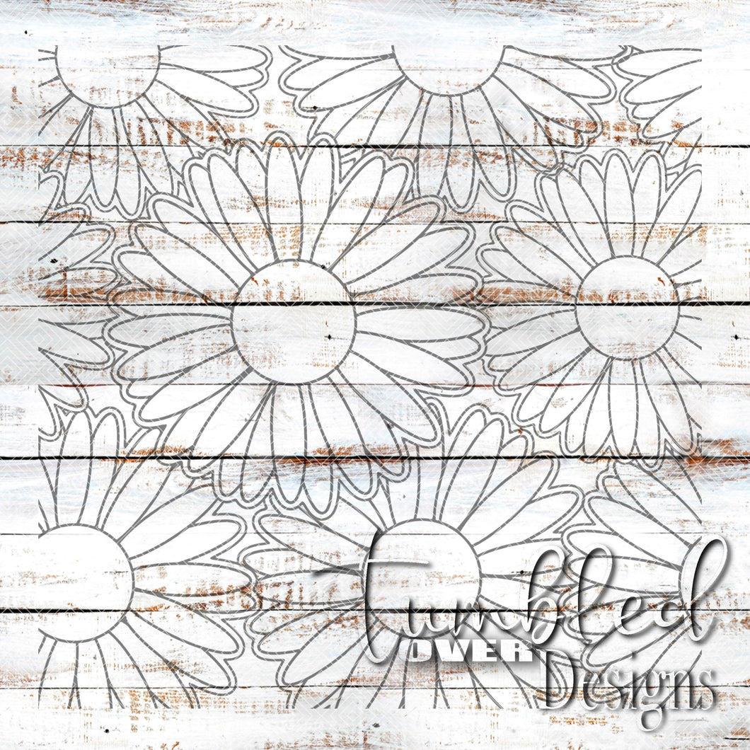 Seamless Daisies Png Wrap