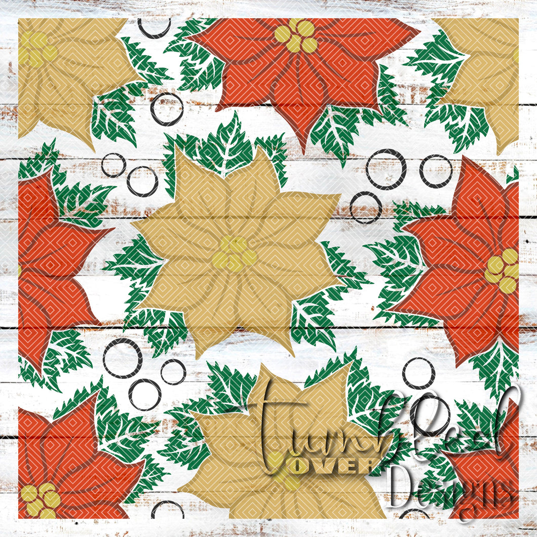 Colored Poinsettias Png Wrap