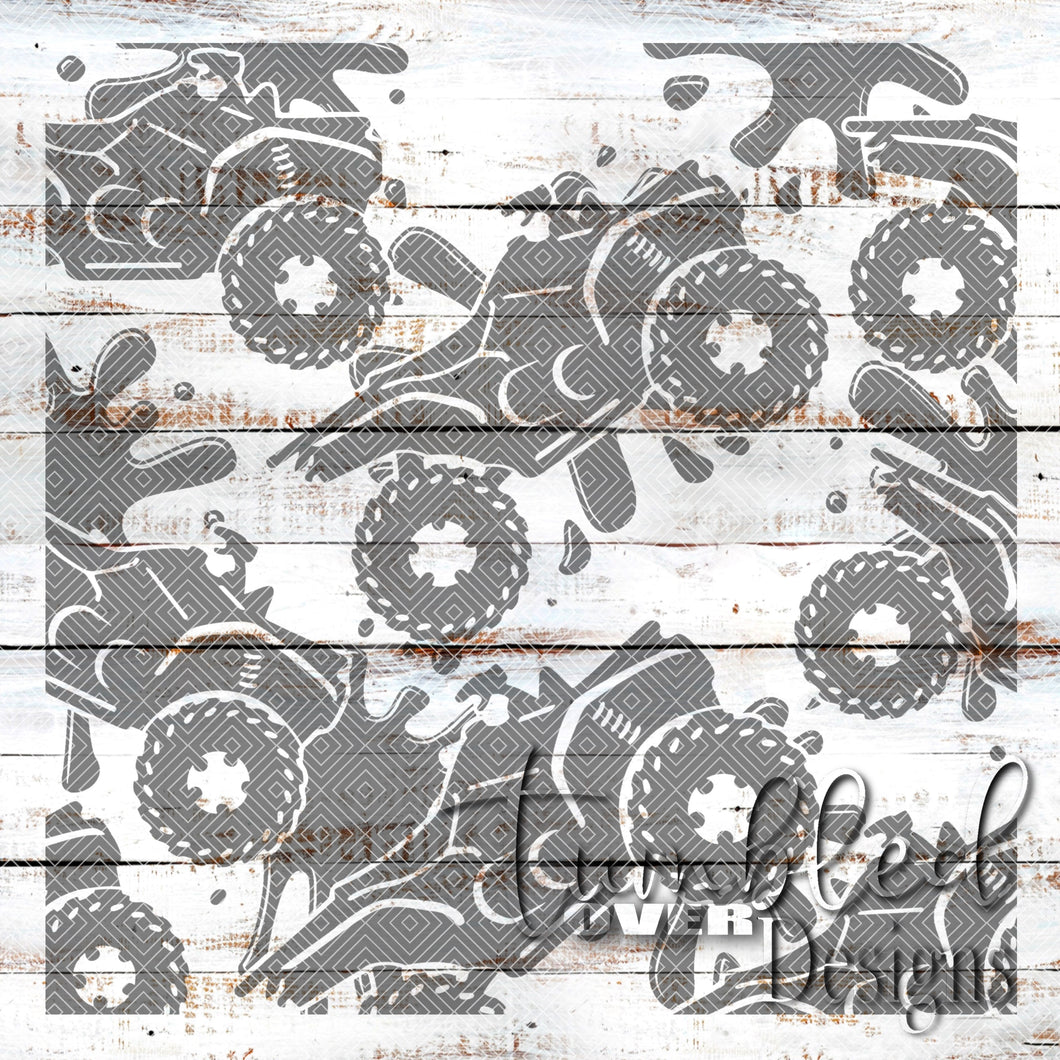 Seamless 4 Wheeler Mud Png Wrap